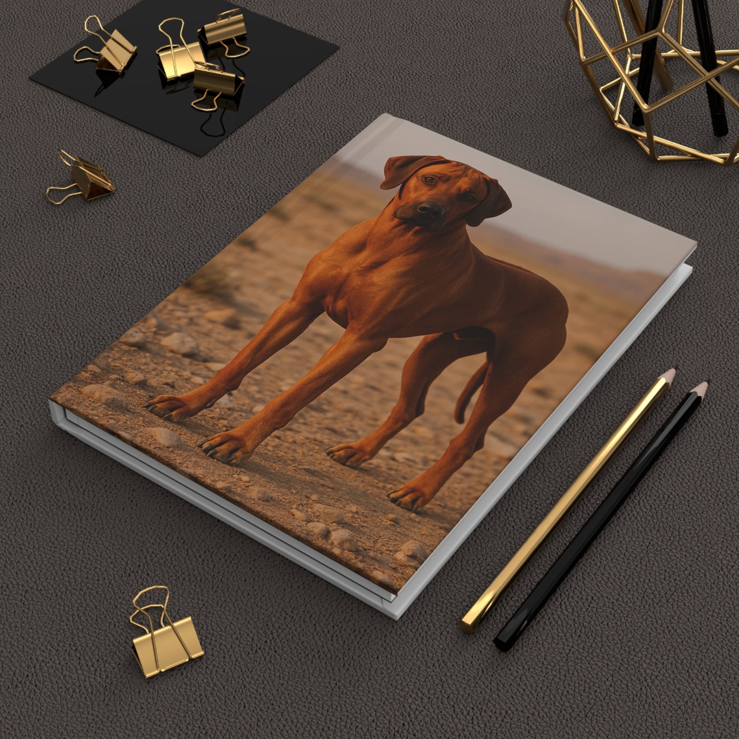 Rhodesian Ridgeback Hardcover Journal — Elegant Dog Photo Notebook