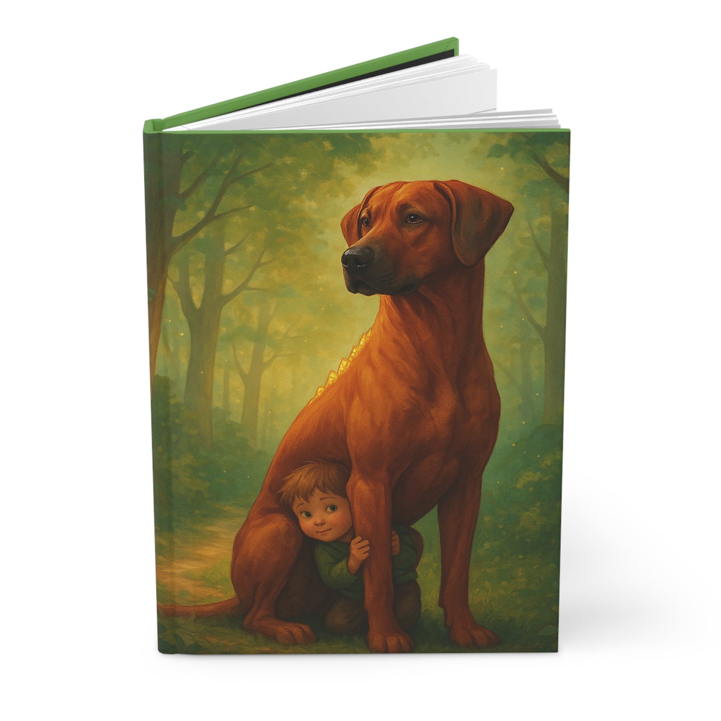 Storybook Forest Journal — Little Child & Loyal Dog Matte Hardcover