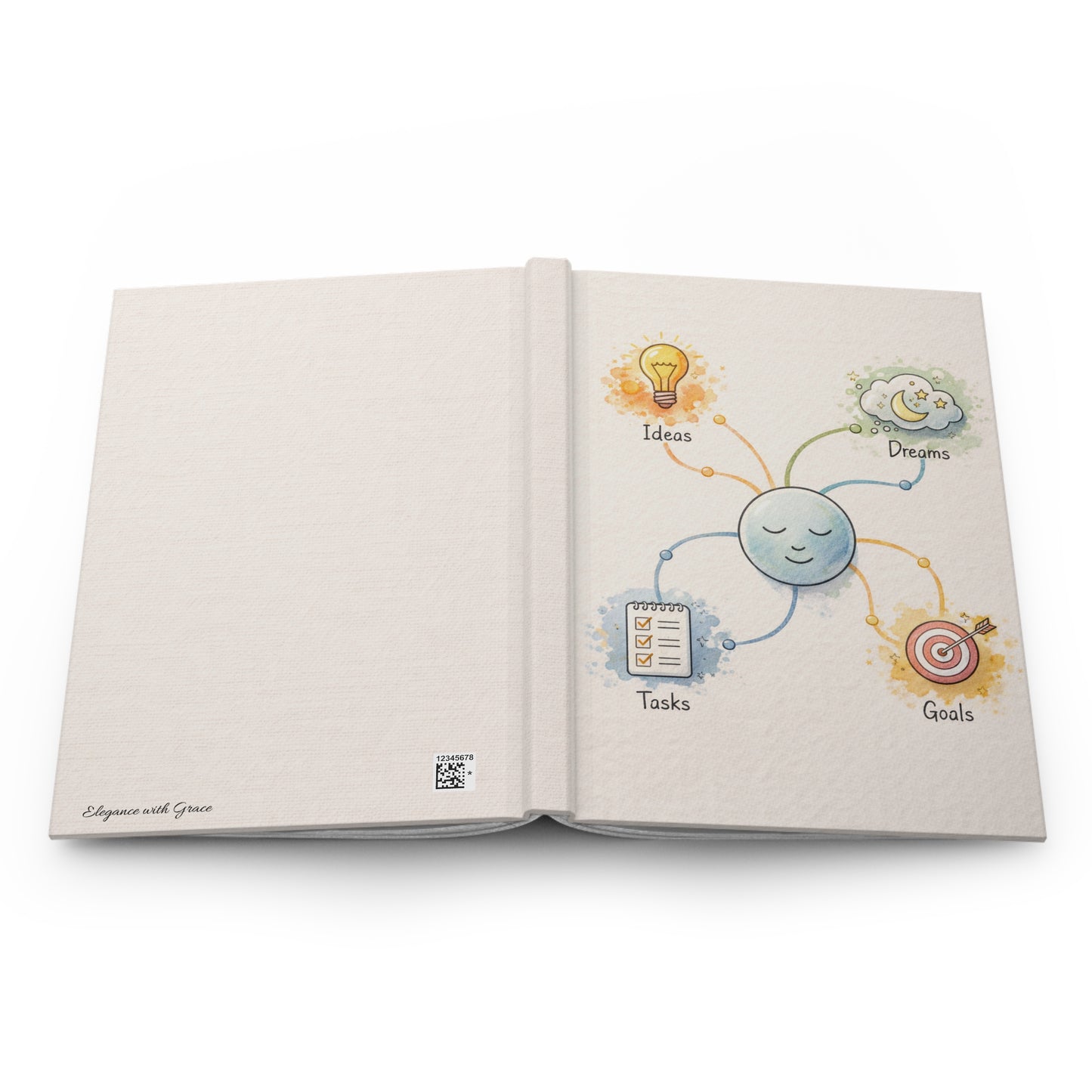 Calm Mind-Map Hardcover Journal — Peaceful Planning & Gentle Dreaming