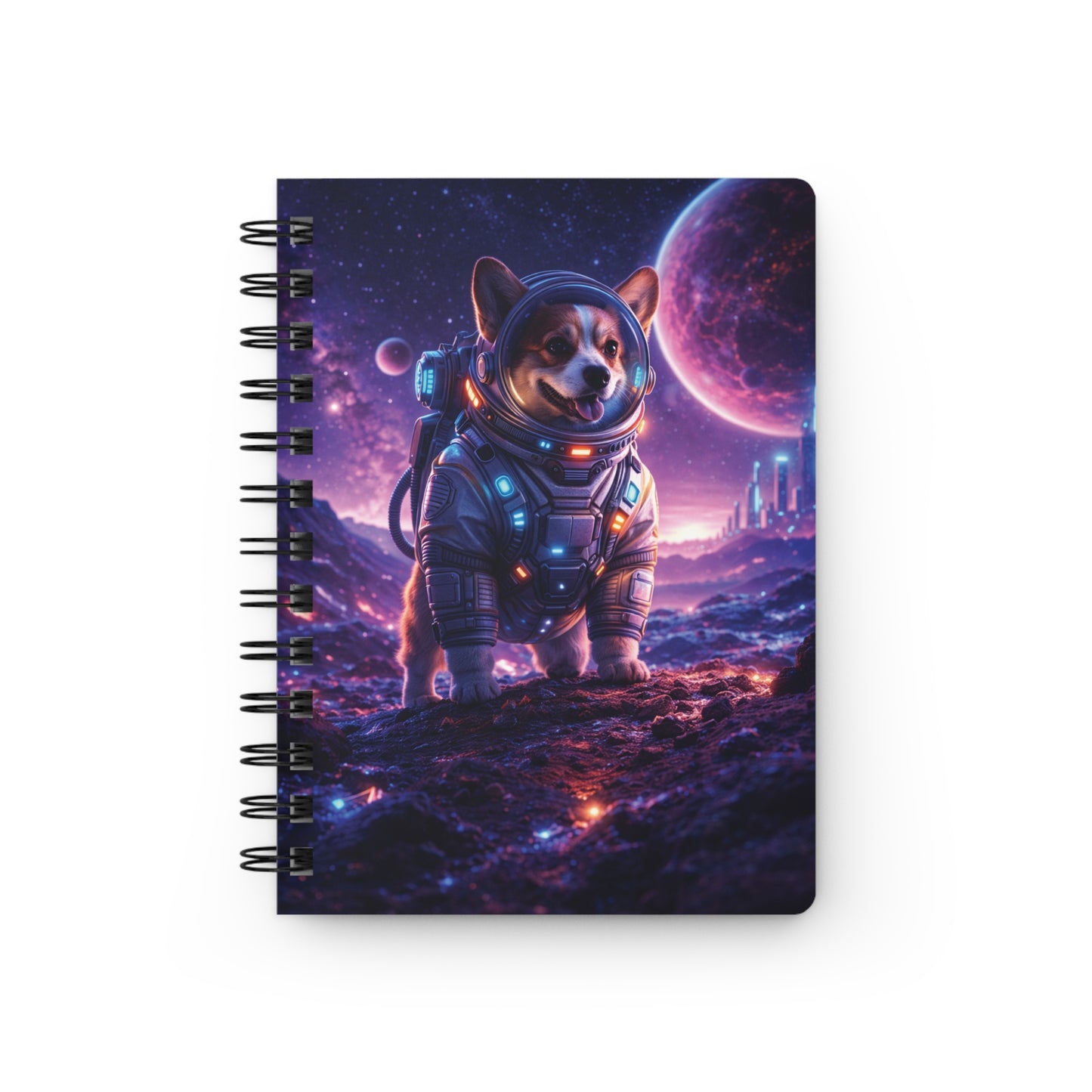 Corgi Astronaut Spiral Journal — Space Adventure Sketch & Notebook