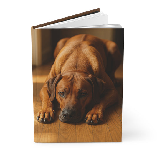 Rhodesian Ridgeback Hardcover Journal — Matte Wraparound Dog Notebook