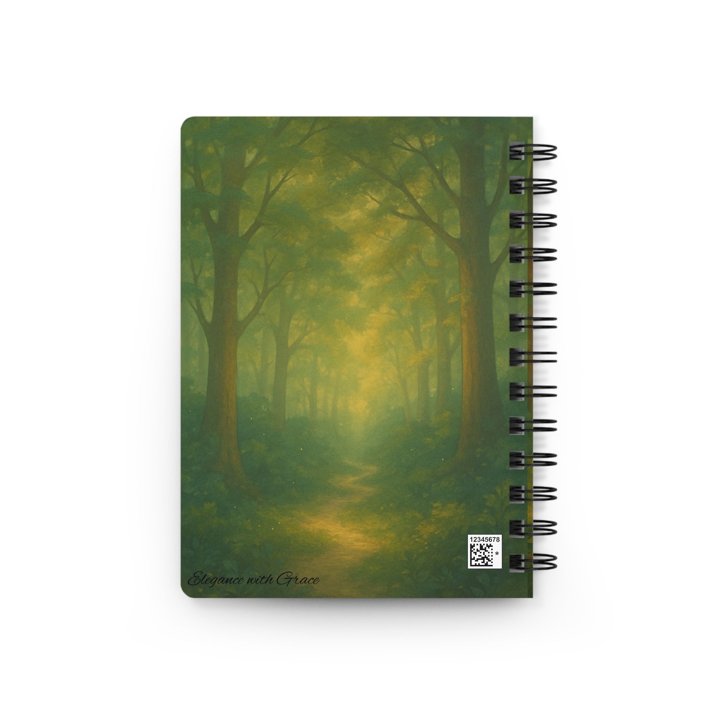 Woodland Protection Spiral Journal — Dog Sheltering Child Illustration