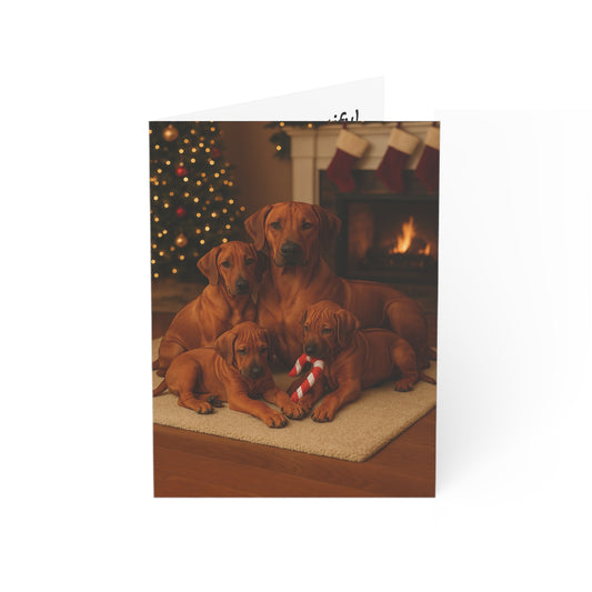 Holiday Dog Family Greeting Cards — Christmas Puppy Photo Cards (1/10/30/50 pcs)