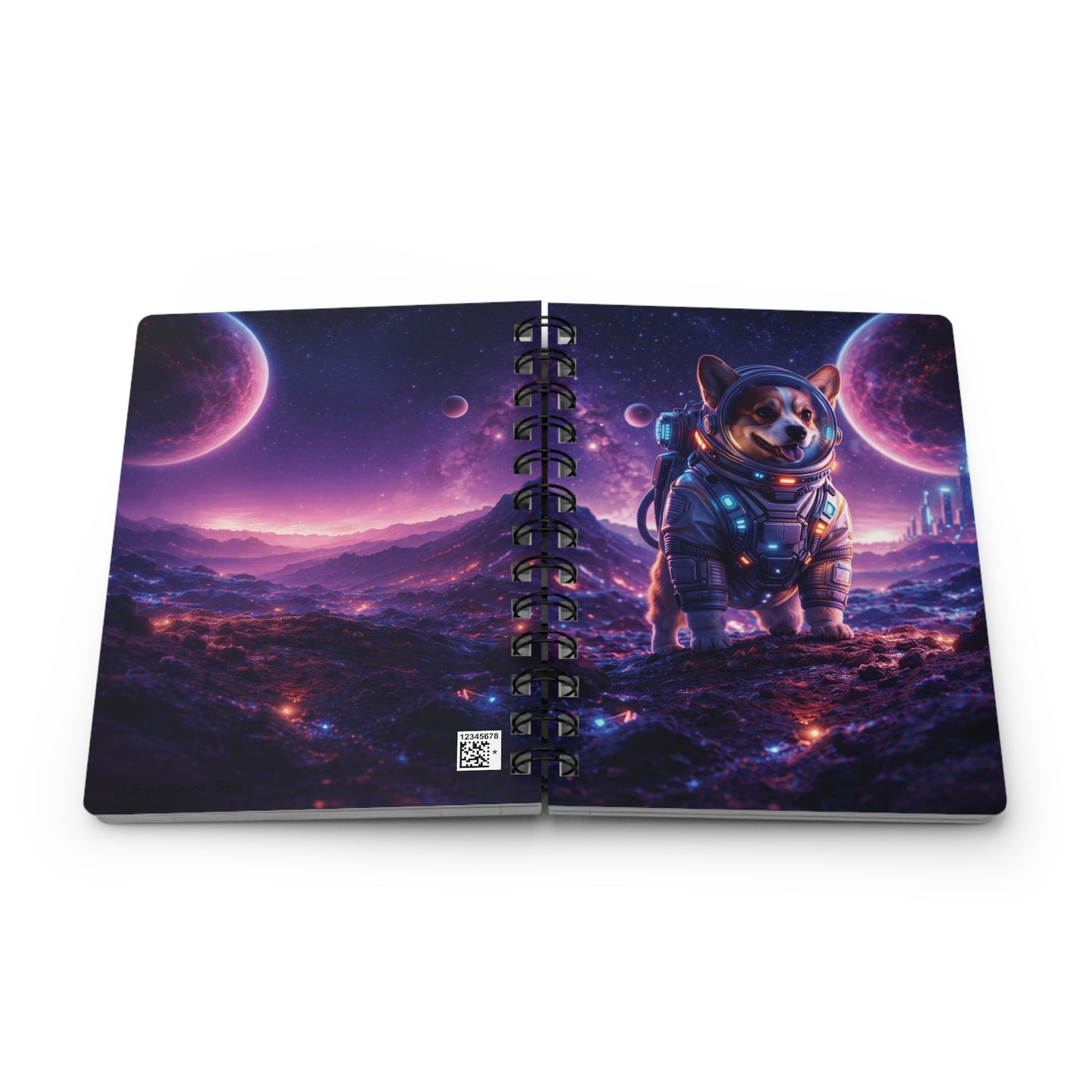 Corgi Astronaut Spiral Journal — Space Adventure Sketch & Notebook
