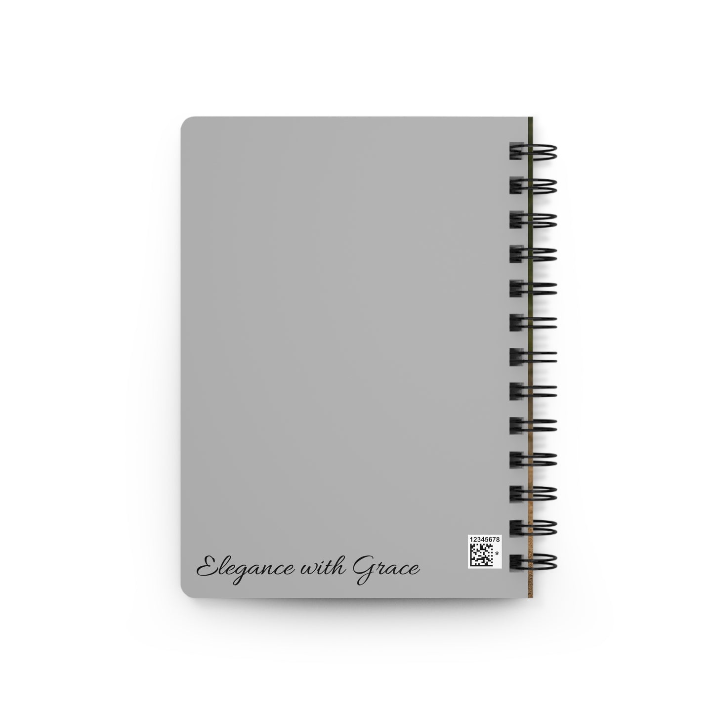 Spiral Notebook — Girl Walking Dog Photo Journal, 'Elegance with Grace' Personalized Lined Journal
