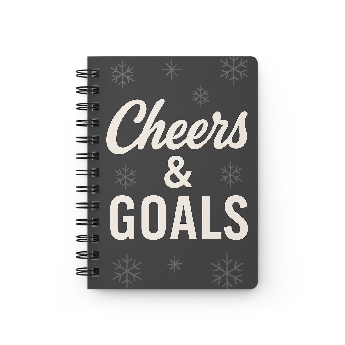 Cheers & Goals Spiral Journal — Holiday Goal Planner & New Year Resolutions