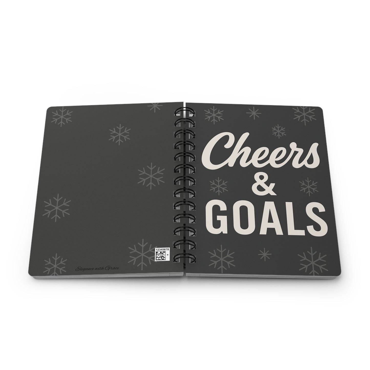 Cheers & Goals Spiral Journal — Holiday Goal Planner & New Year Resolutions