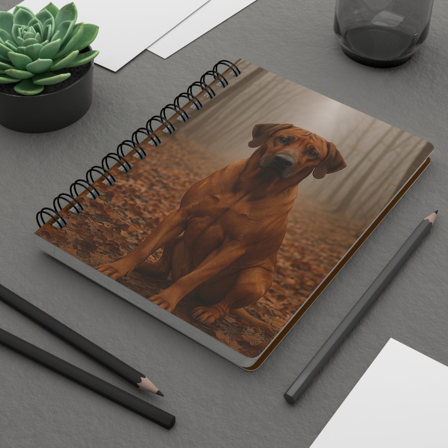 Rhodesian Ridgeback in Mist — Autumn Spiral Journal