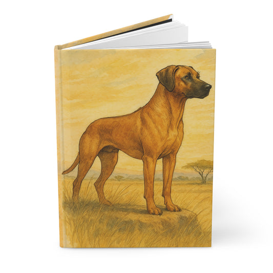 Rhodesian Ridgeback Sunlit Grasslands Hardcover Journal