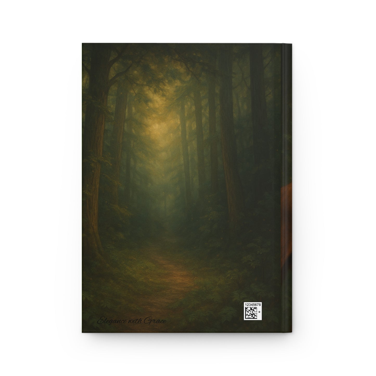 Child and Loyal Dog Forest Portrait Hardcover Journal