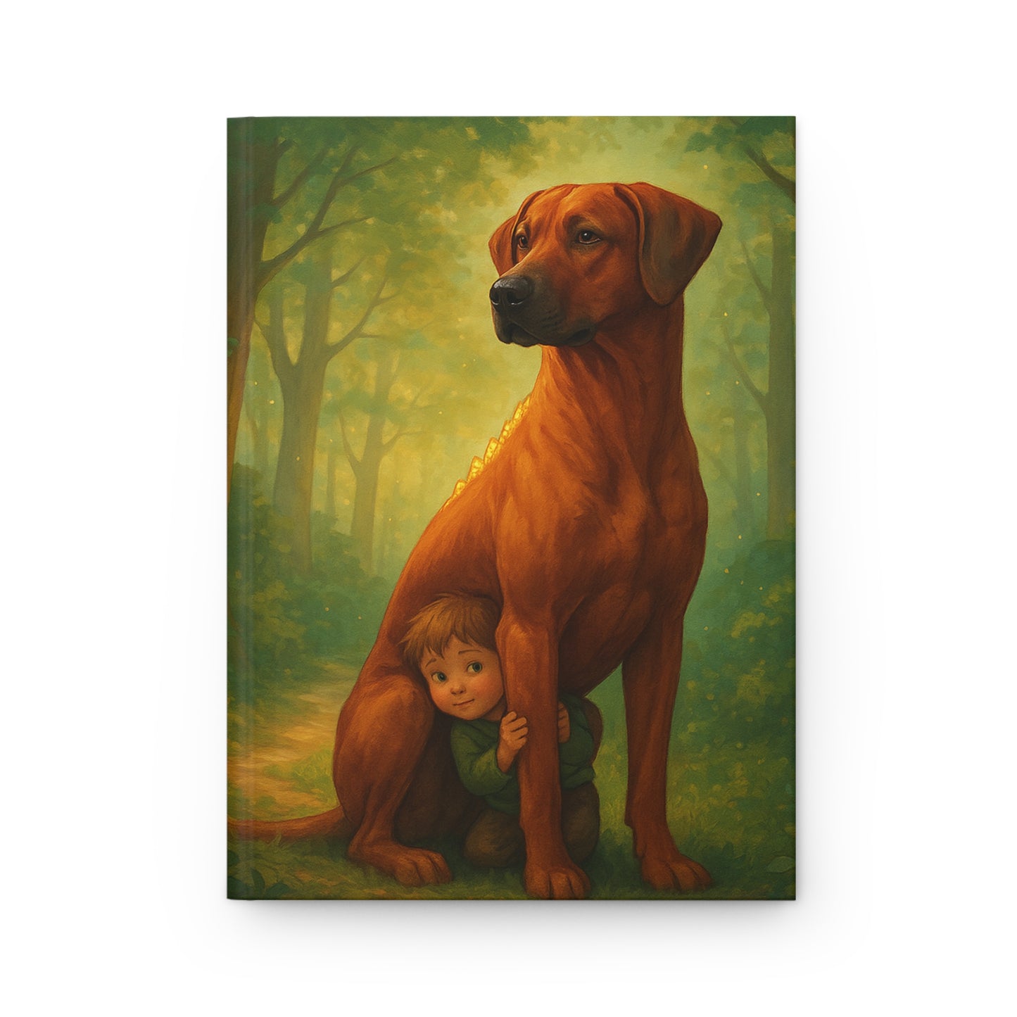 Storybook Forest Journal — Little Child & Loyal Dog Matte Hardcover