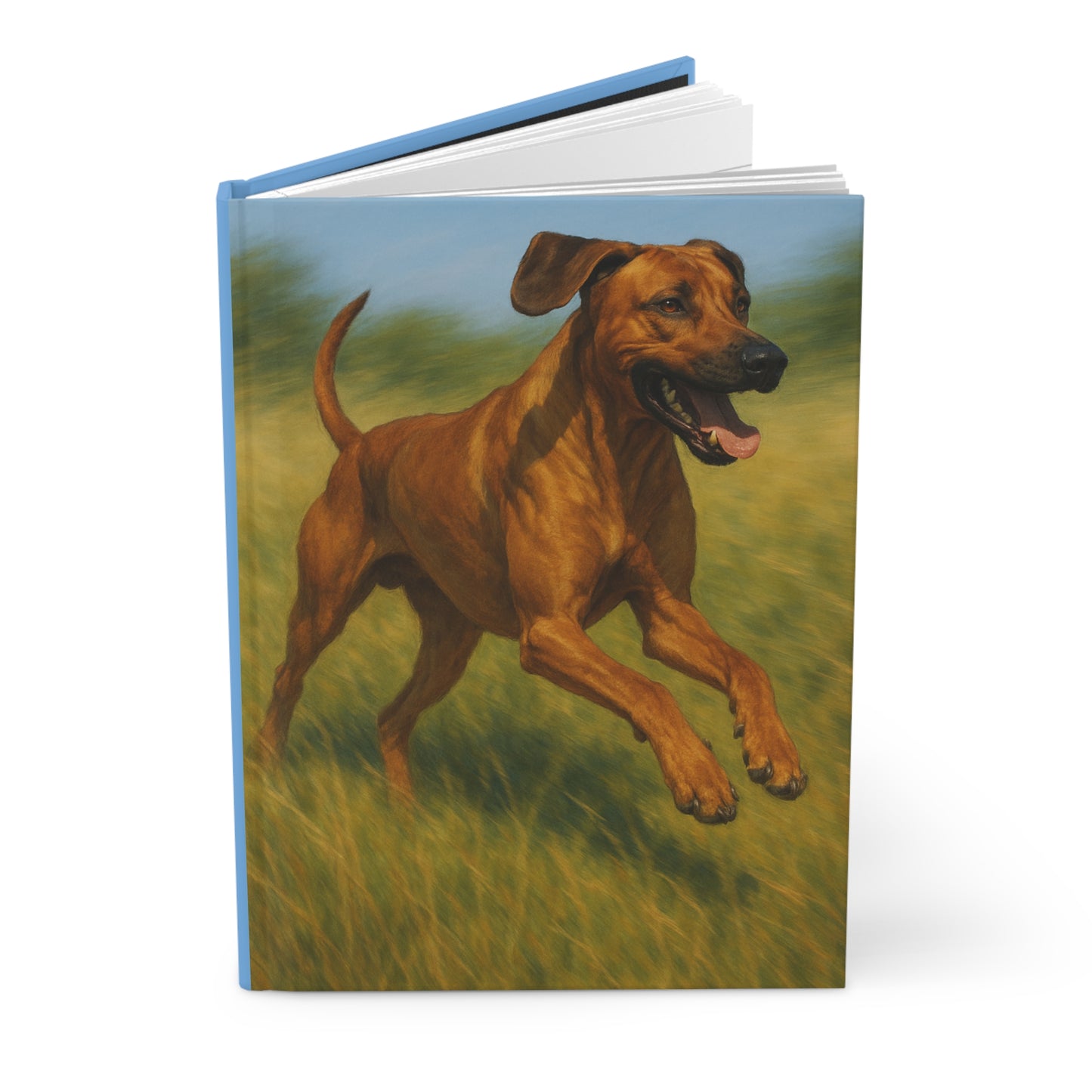 Rhodesian Ridgeback Running Hardcover Journal — "Elegance with Grace" Matte Notebook