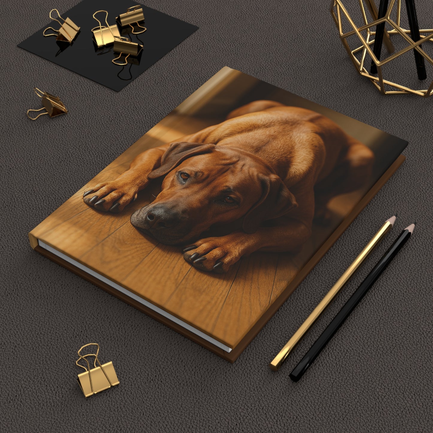 Rhodesian Ridgeback Hardcover Journal — Matte Wraparound Dog Notebook