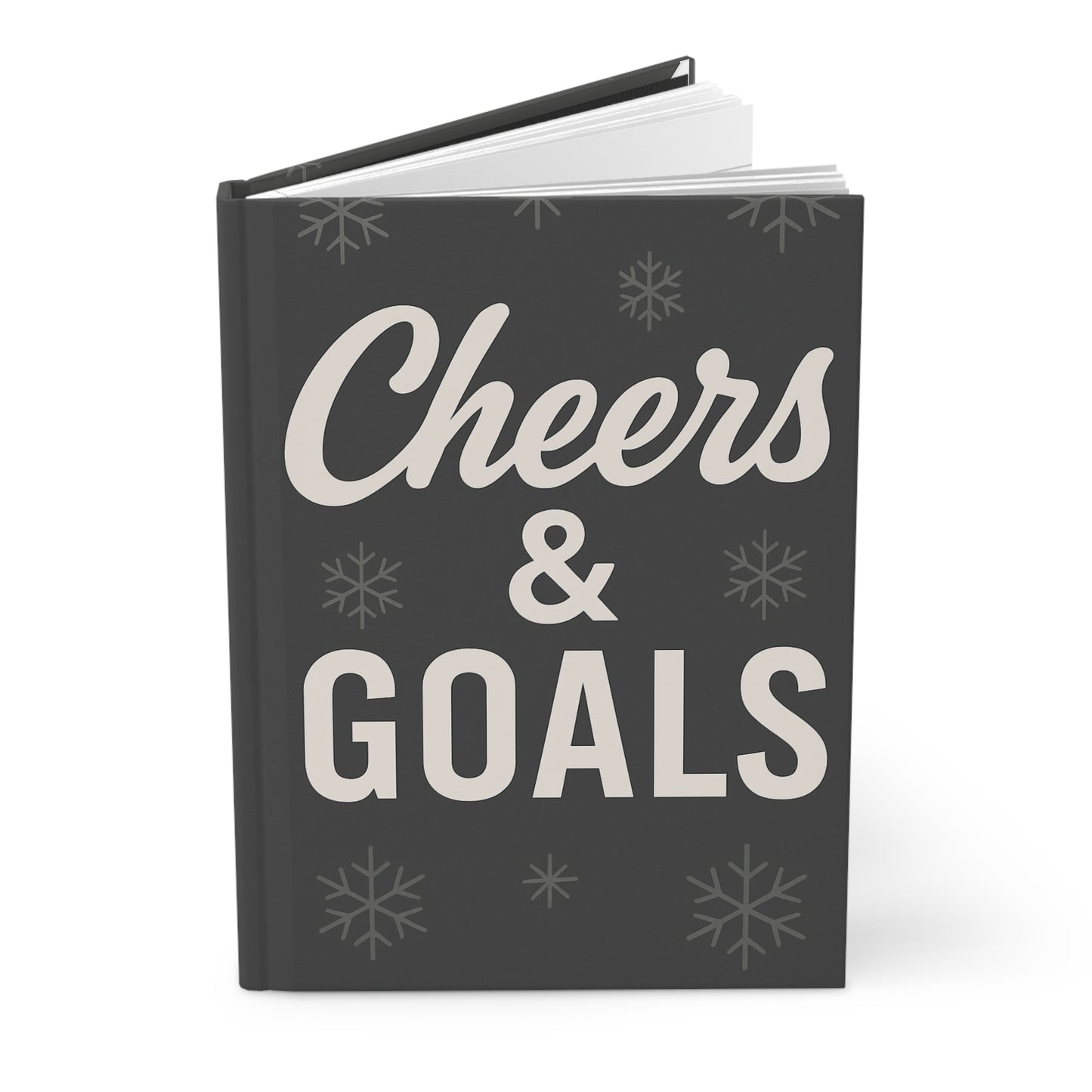 Cheers & Goals Hardcover Journal — Holiday Goal Planner & New Year Reflection