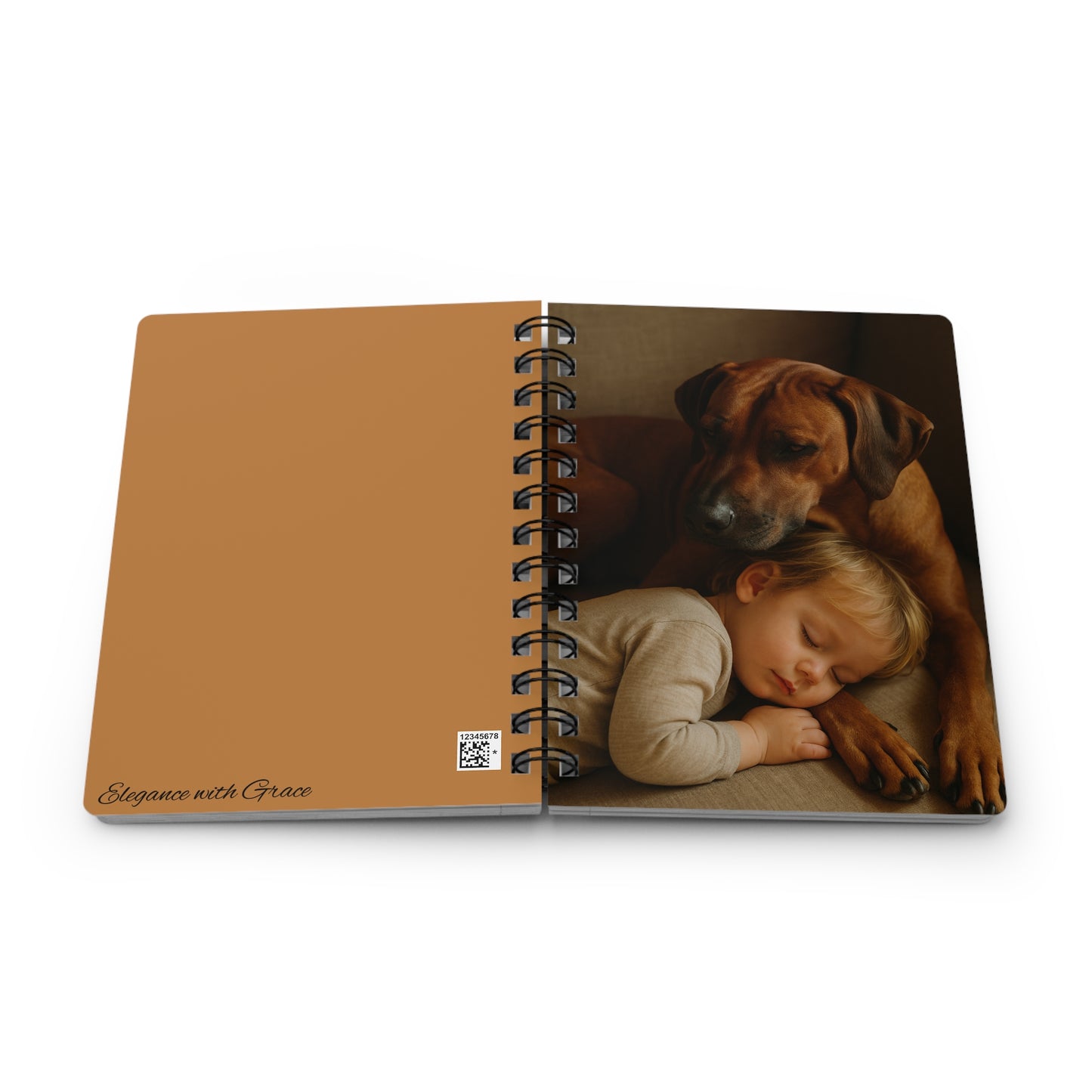 Sleeping Child and Loyal Dog Spiral Journal