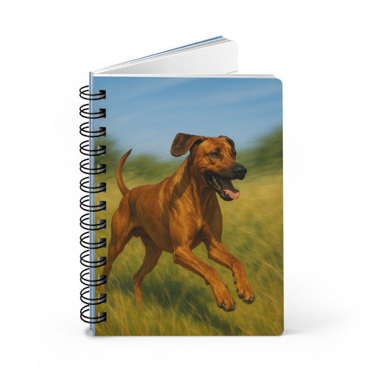 Rhodesian Ridgeback Spiral Journal — "Elegance with Grace" Running Notebook