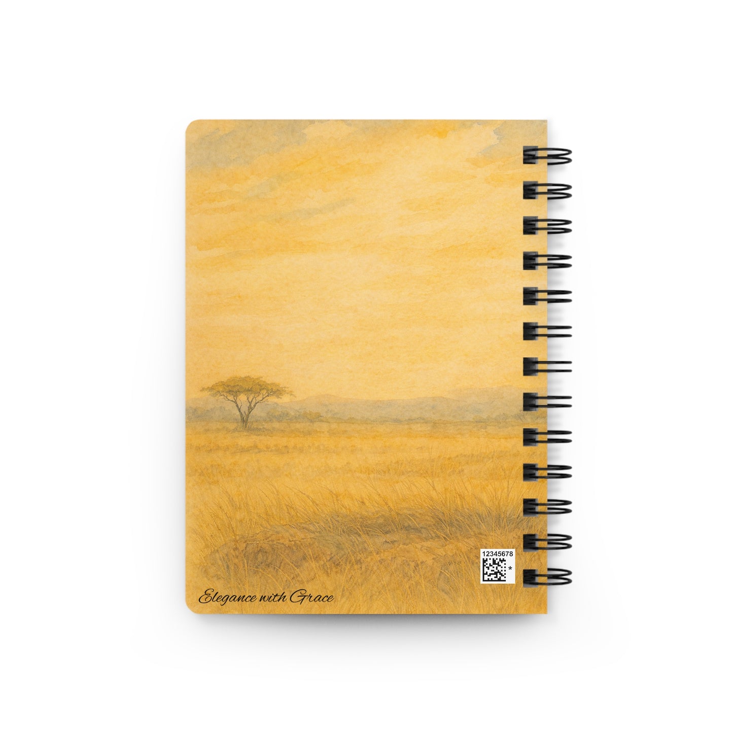 Spiral Journal — Friendly Dog Over Trail Sign (Autumn Woods Adventure)